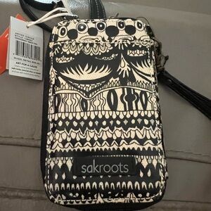 Saks Roots crossbody wallet:phone case NWT